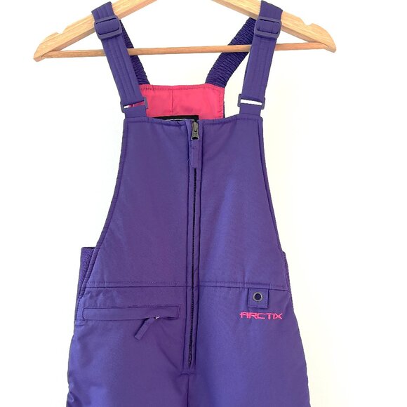 Arctix Girls Youth Insulated Snow Bib Overalls - Snow Suit 3K - Purple - M - Picture 3 of 8